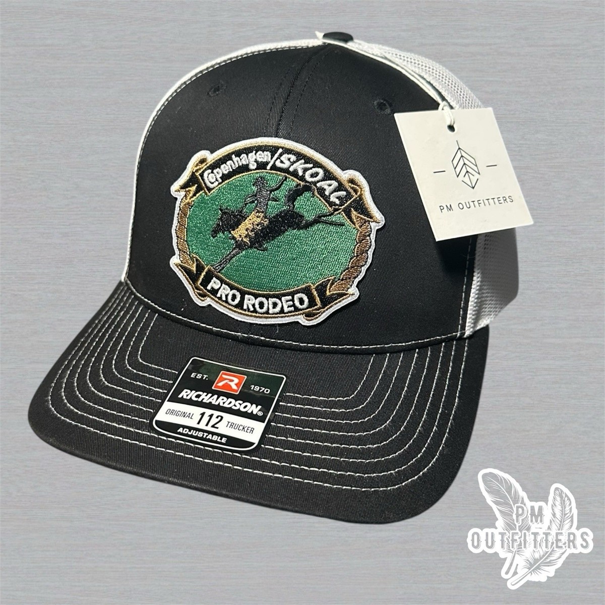 Copenhagen Chew Tobacco Snuff Dip Rodeo Bull Rider Richardson 112 Trucker Patch Vintage Copenhagen Snuff patch on a Richardson 511 trucker  main image 4