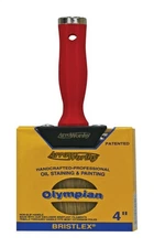 ArroWorthy 1095 4 Olympian Flat Trim Threaded Grip Oil Stainer Brush 4 in.