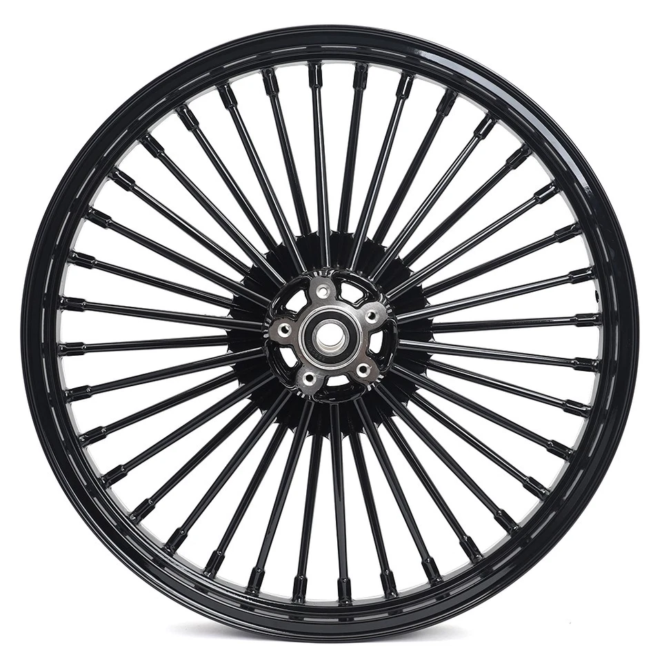 19in. Fat Spoke Front Wheel Rim 19x2.5 for Harley Choppers Dyna Low Rider FXDL - Imagem 2 de 4