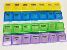 Monthly Medtime 21 Days Pill Planner Organizer Sunday/ Monday Colorful 8.5"x6"