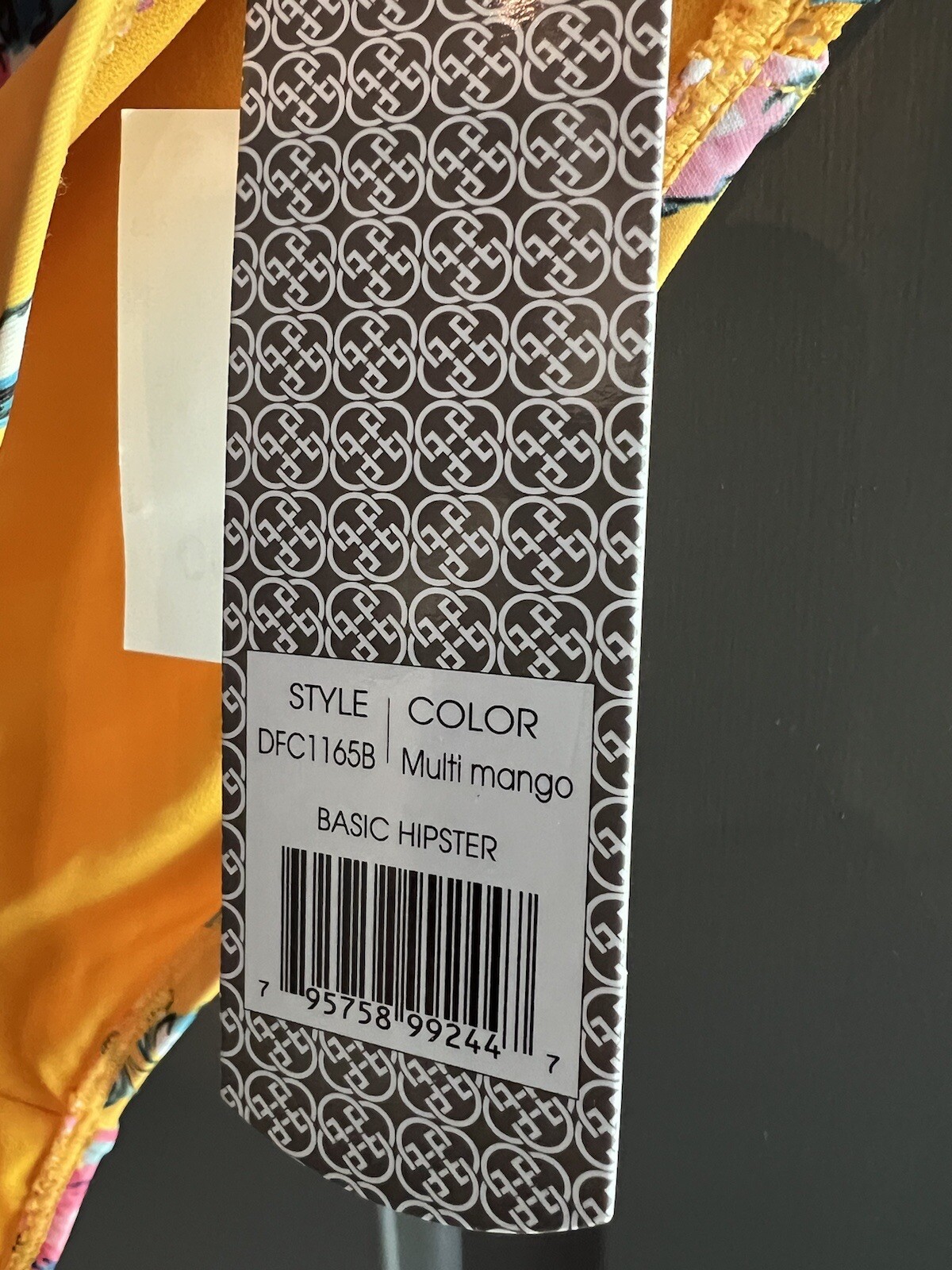 Daisy Fuentes Swim Bikini Bottom Size 12 NWT Yellow Mango Floral Tropical Bright thumbnail 8