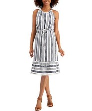 Style & Co Striped Jacquard Midi Dress, XL. NEW W TAG