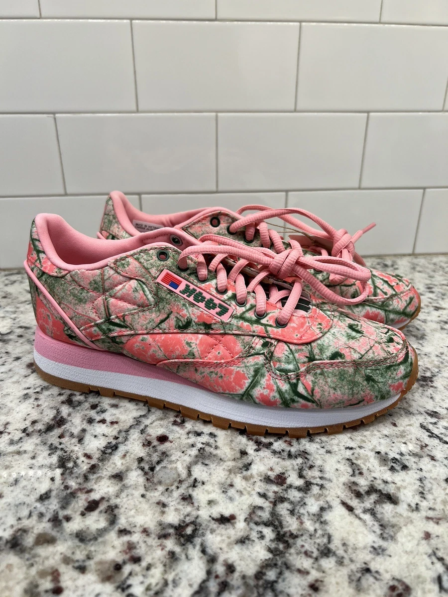 LQQK Studios x Reebok Classic Leather Leaf Camo - Bubble Gum for