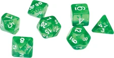 SDZ0001-06 SIRIUS DICE RPG Dice Set (7): Translucent Green Resin