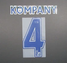 2007 - 2013 OFFICIAL SPORTING ID LEXTRA KOMPANY 4 PLAYER SIZE NAVY NAMESET