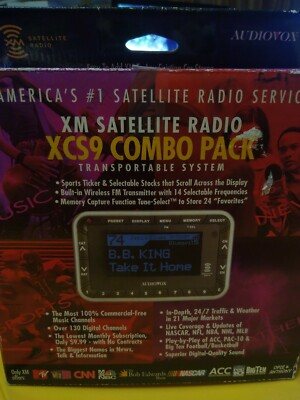 New IN BOX Audiovox XM Satellite Radio XCS9 Combo Pack W/car vehicle kit SIRIUS 