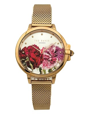 Ted Baker Ruth TE50267009 Floral Dial Rose Gold Mesh  display picture 2