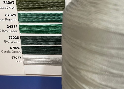 Amann Strongbond Bonded Nylon Thread B-69 T-70, 4ea/10.5oz. yds 2430 Mist Grey - Picture 3 of 7