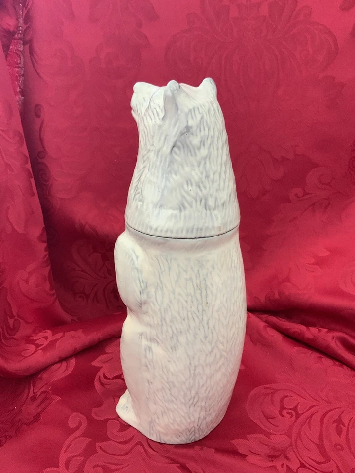 JUEGO COCTELERA MARTINI DE METAL OSO POLAR BLANCO GRANERO DE CERÁMICA IMPECABLE único Foto 4 de 4