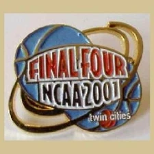 NCAA MENS BASKEBALL FINAL FOUR PRESS MEDIA PIN 2001 DUKE ARIZONA NEW IN BOX