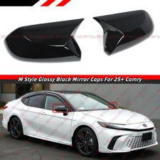 For 2025-26 Toyota Camry M Style Gloss Black Add On Side View Mirror Cover Caps