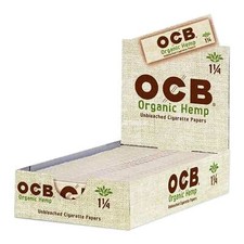 OCB Organic Hemp 1 1/4 Rolling Papers 1.25 Unbleached (Full Box of 24 Booklets)
