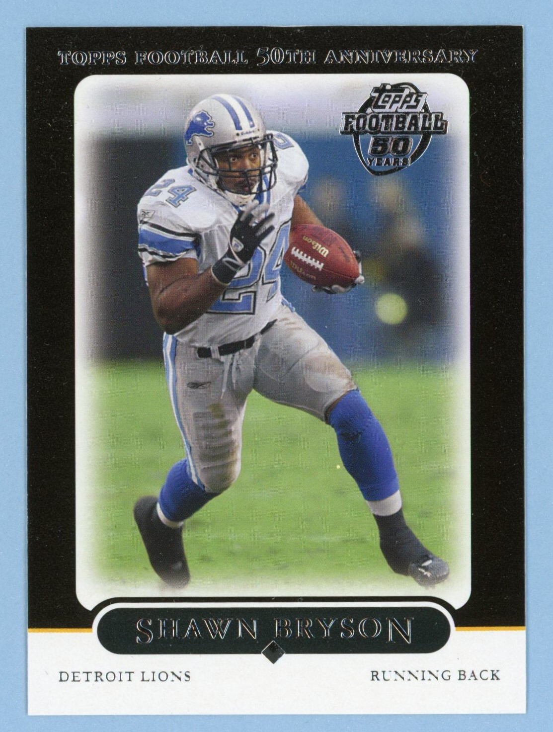2005 topps black Shawn Bryson football card #296 lions