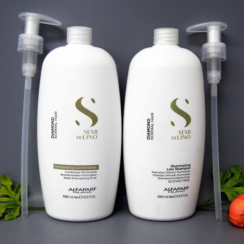 DUO con BOMBAS Alfaparf Iluminador Bajo Champú y Acondicionador 1000ml / 33.8oz Foto 3 de 3