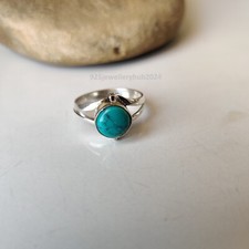 Awesome Turquoise Gemstone Ring 925 Sterling Silver Wedding Gift Ring PG5891