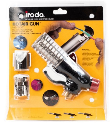 Hot Air Heat Gun High Output Butane Gas Powered Pro Iroda HG-400 Heatshrink Wrap - Picture 7 of 9