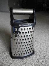 Kitchenaid Stainless Steel Box Grater in Black Handle, Dishwasher Safe