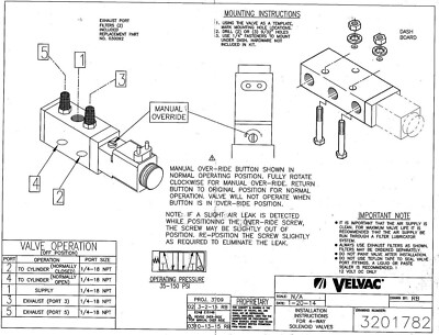 Velvac 320131 Four Way Electronic Solenoid Air Valve | Tailgate