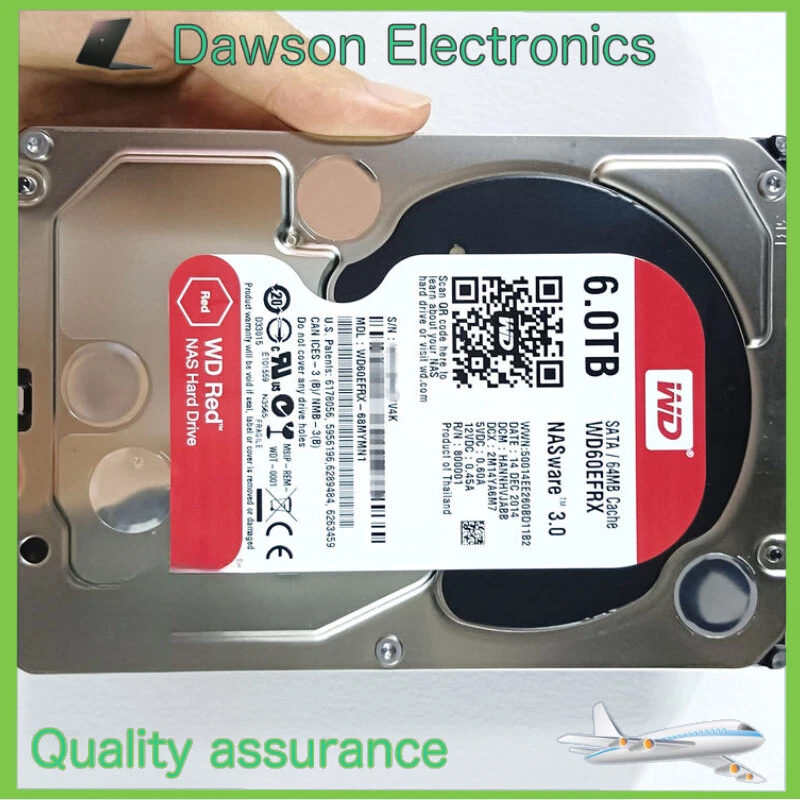 WESTERN DIGITAL WD60EFRX WD Red 3.5" 6TB NAS ware 3.0 68L0BN1 68MYMN1 SATA 64MB Hard Drive New