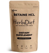 Betaína HCL en polvo 500 mg digestión enzimas digestivas suplemento hepático vegano
