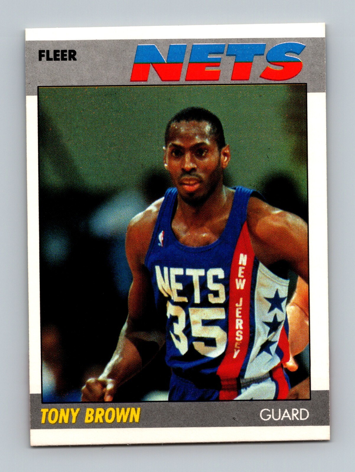 1987-88 Fleer #14 Tony Brown New Jersey Nets Basketball Card NM-MT