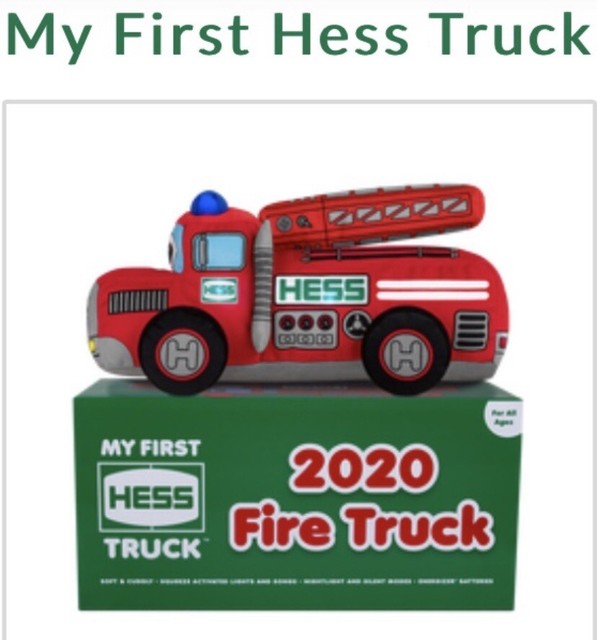 2020 HESS MY FIRST PLUSH FIRE TRUCK ( SOLD OUT ) COMES IN A SEALED BOX