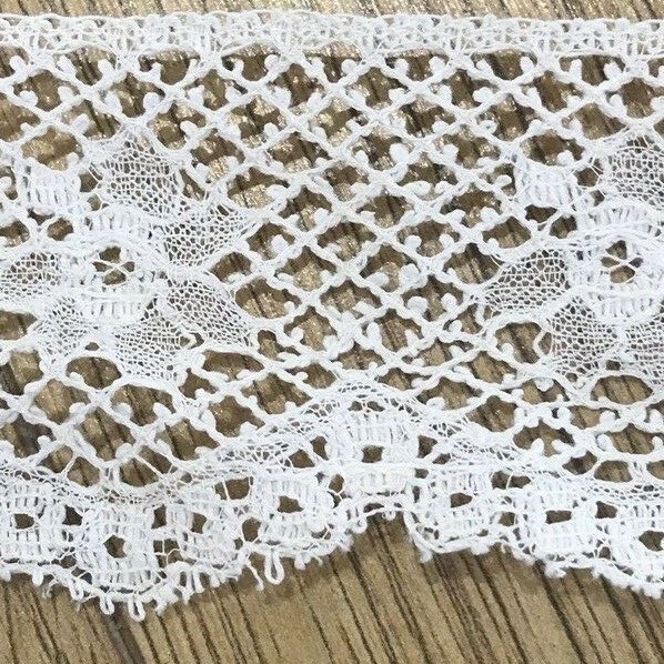 Genuine Vintage Cotton Lace Trimming for Crafts Sewing, 6 Yds x  7/8" Wide 2