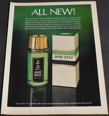 1971 Print Ad Jade East After Shave Cologne Grooming Aids Travel Gift Items Art
