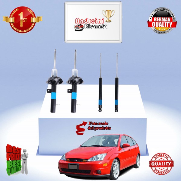 Set 4 StoßDäMpfer Vorderseite + Heck Ford Focus I 1.6 16V 85KW 115CV Von 2002->-image