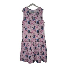 Miraculous Ladybug Drop Waist Dress Large 10/12 Girls Pink Graphic Superhero