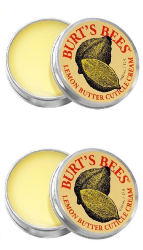 2 Burt's Bees Lemon Butter Cuticle Cream, 0.60 OZ Tins  G48K - Picture 1 of 3