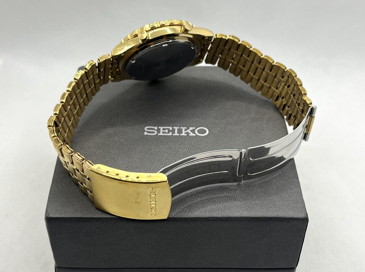 SEIKO Duo-Display Sports 150 Ana-Digi Wristwatch Watch Gold Quartz