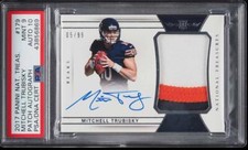 Mitchell Trubisky 2017 Panini National Treasures Rookie Patch Auto RPA /99 PSA 9