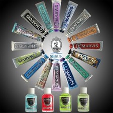 Marvis Toothpaste - Cinnamon Licorice Classic Ginger Aquatic Whitening Jasmine