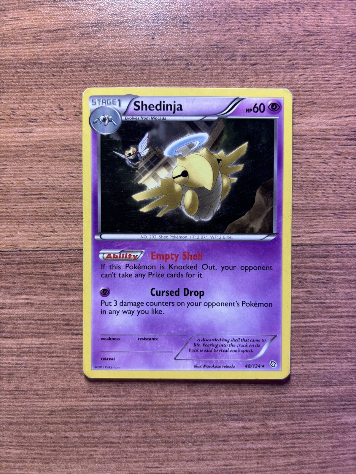 Pokemon - Shedinja - 48/124 - Rare - Reverse Holo - BW - Dragons Exalted - LP