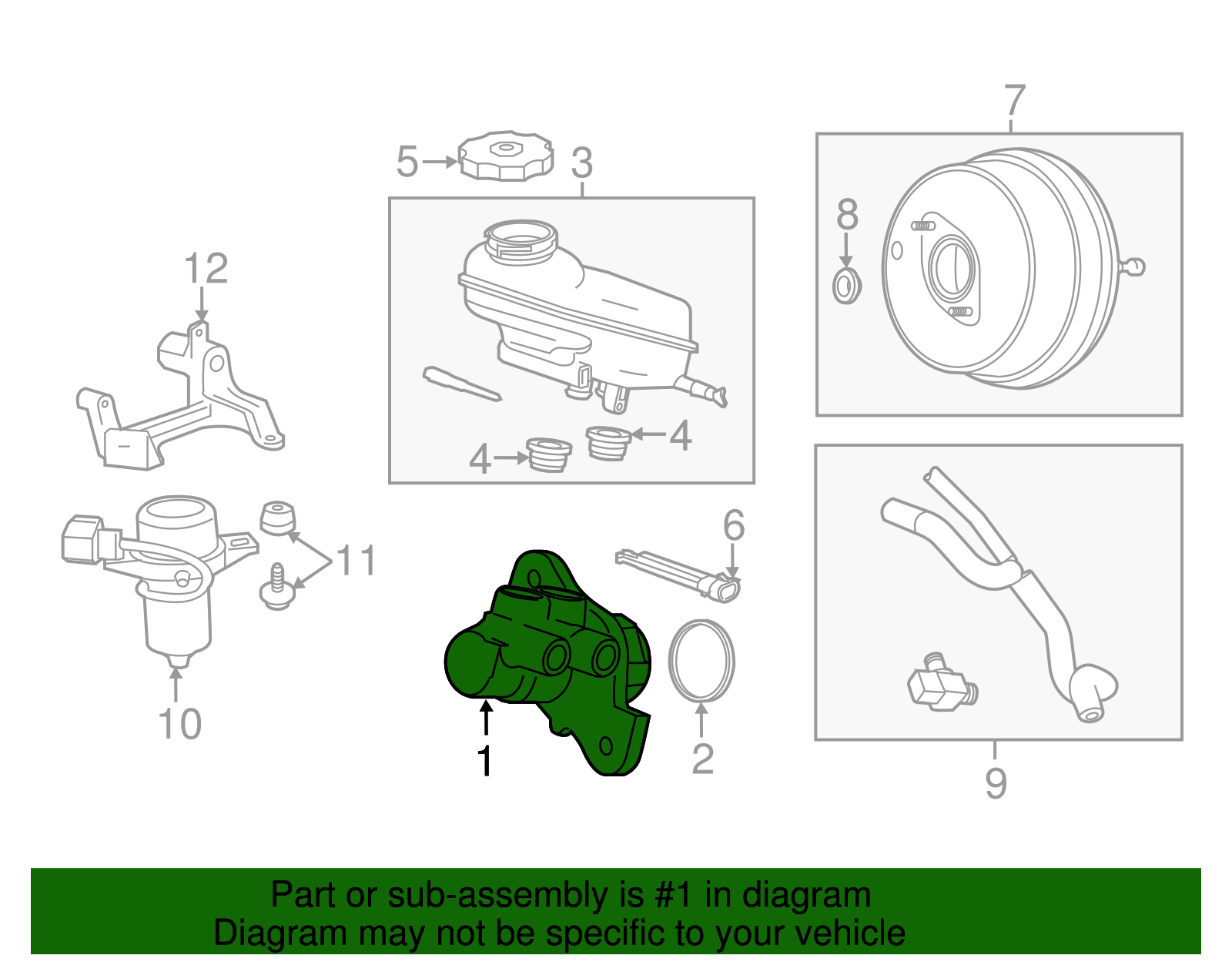 Genuine GM Brake Master Cylinder 84614708 | eBay