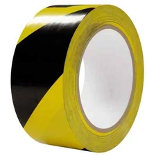 IPG 86616 Aisle Tape,2" Wide x 36 YD, Black/Yellow, Sold/Roll