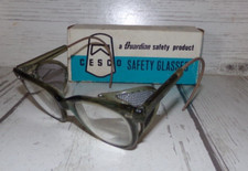 Vintage Steampunk CESCO Safety Glasses w/ Mesh Sides  Box