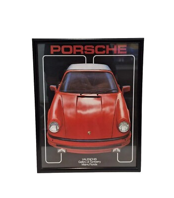 1980s Porsche 911 Original Framed Vintage Car Poster | Art Gallery