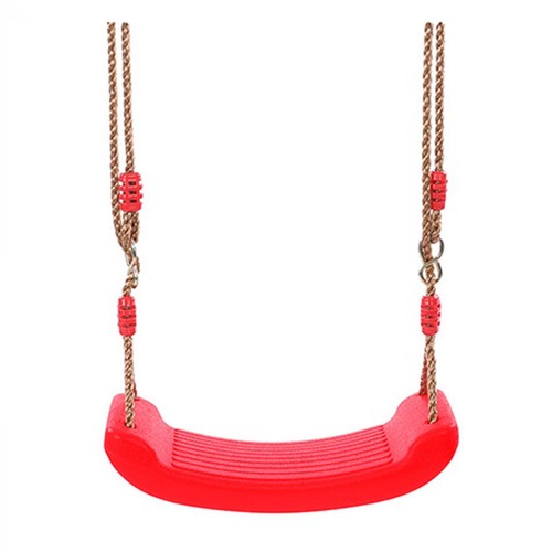Juego de asientos oscilantes ROJOS rectangulares 17x7 pulgadas con cuerda de repuesto duradera de alta resistencia - Imagen 5 de 6