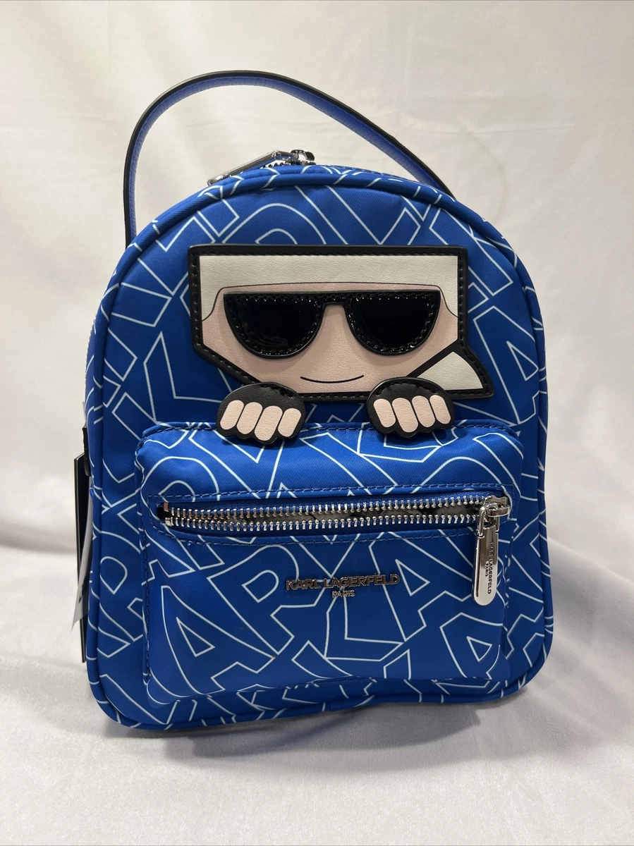 Karl Lagerfeld Paris Small Backpack Amour Nylon Blue