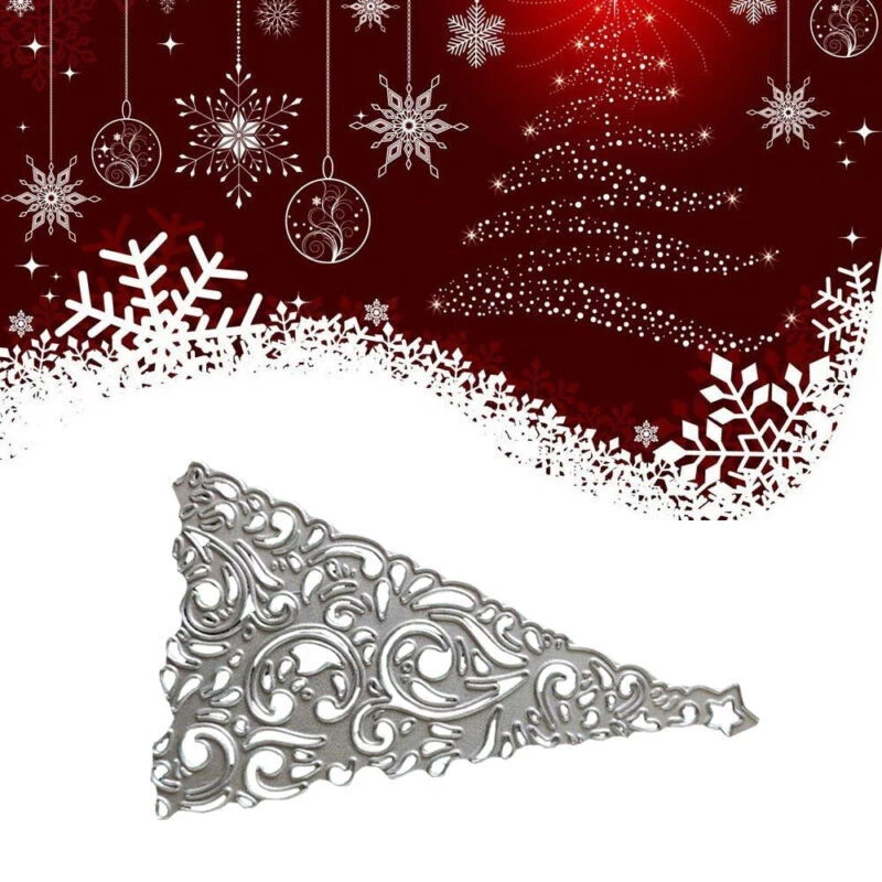 Christmas Tree Edge Cutting Die Scrapbooking Album Embossing Card Making DIY - Image 2 of 4