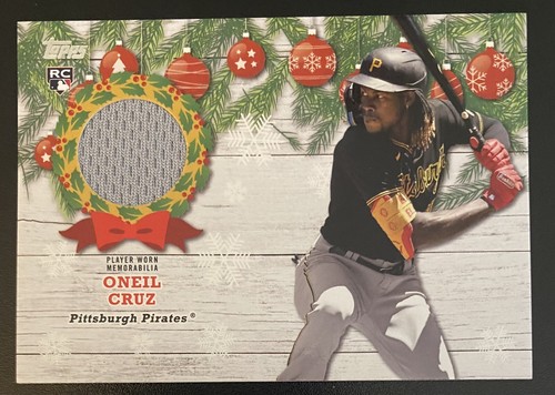 Camiseta Topps Holiday Oneil Cruz Relic 2022 novato radiocontrol parche gris Piratas WRC-OC - Imagen 1 de 2