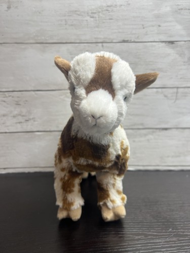 Douglas Gerti Cuddle Toy Brown & White Spotted Baby Goat Plush Stuffed Animal - Picture 2 of 11