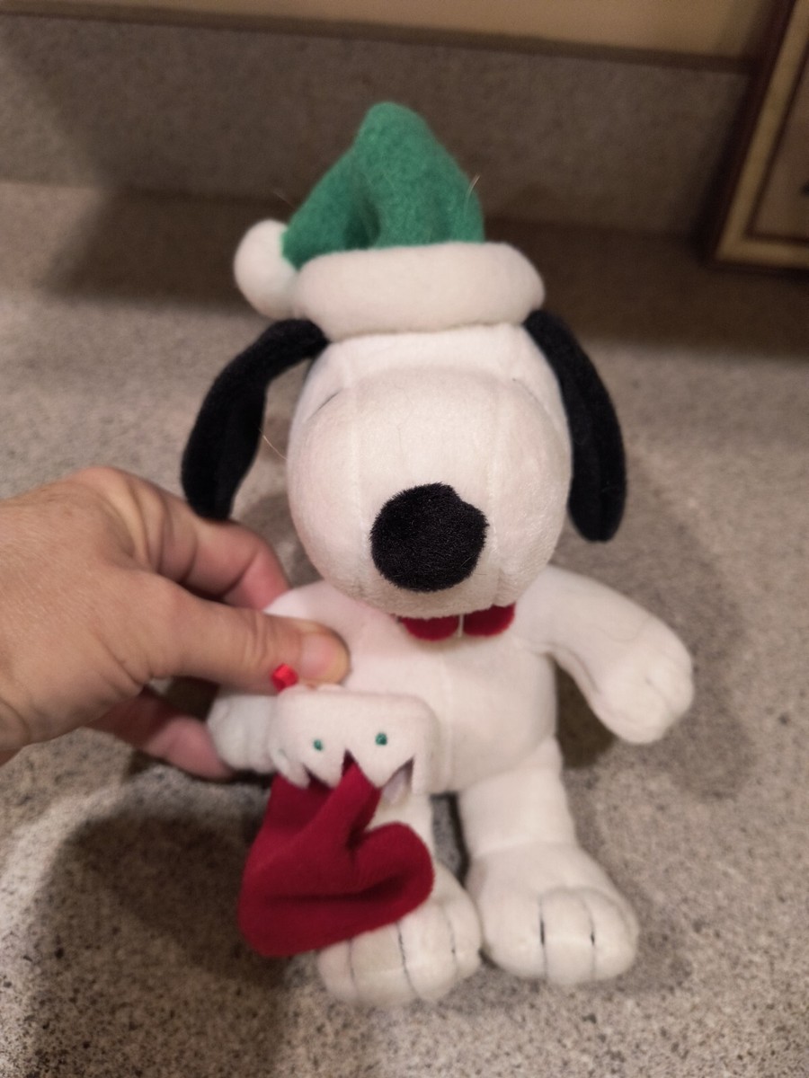 Hallmark Peanuts Snoopy Plush With Christmas Stocking Dog Stuffed
