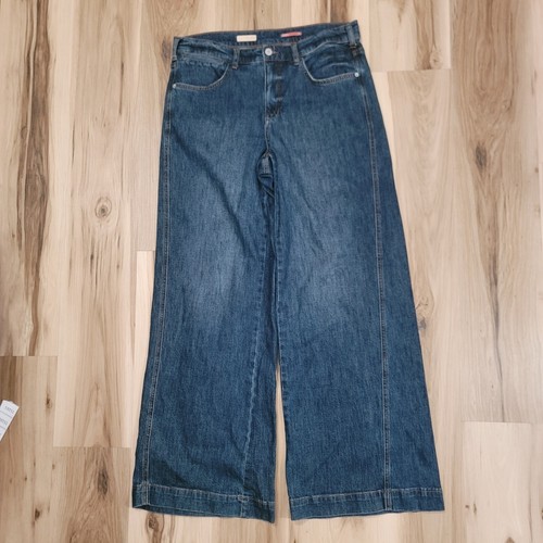 Pilcro Anthropologie Jeans Womens 30 (34) High Rise Wide Leg Denim