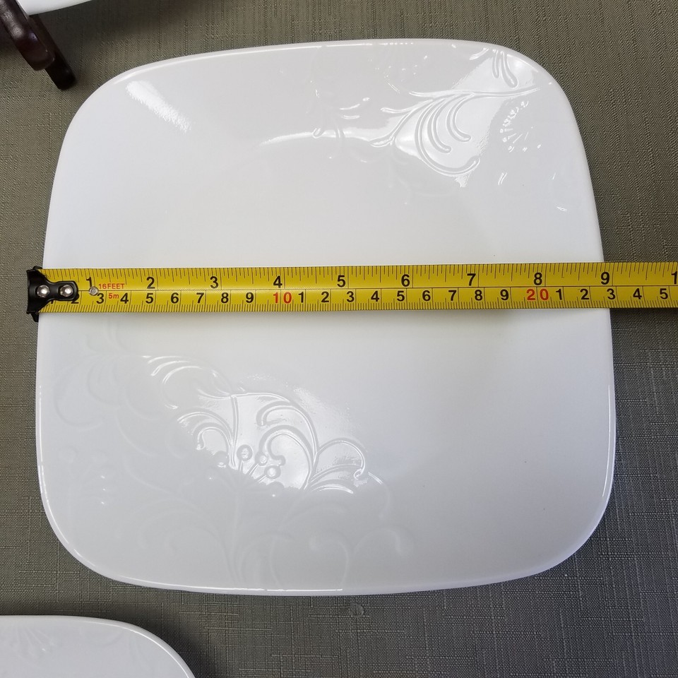 NEW! 6Corelle BOUTIQUE CHERISH Embossed Salad/Luncheon Plates 9" Set 6