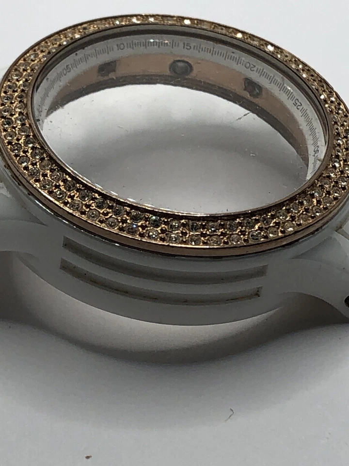 Michael Kors Watch Parts Case 40mm Partial Band White Ceramic 20mm Links GY362 - Image 4 of 4