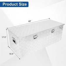 48"X19.5"X17.5" Tool Box Pick Up Truck Bed RV Trailer Square Storage Organizer