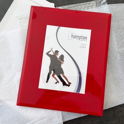 Hampton Fotorahmen hält Fotogröße 5  x 7  Glas rot Querformat oder Hochformat